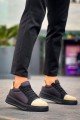KB-X46 Erkek Günlük Bağcıklı Paraşüt Kumaş Süet Spor Sneaker Ayakkabı PKSST - Siyah/Bej – Kuback Erkek Ayakkabı