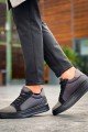 KB-X46 Erkek Günlük Bağcıklı Paraşüt Kumaş Süet Spor Sneaker Ayakkabı PKSST - Siyah/Gri – Kuback Erkek Ayakkabı