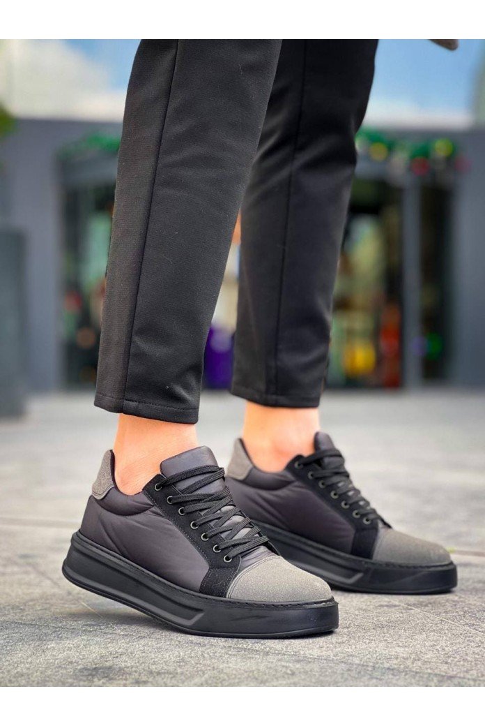 KB-X46 Erkek Günlük Bağcıklı Paraşüt Kumaş Süet Spor Sneaker Ayakkabı PKSST - Siyah/Gri KB-X46 Erkek Günlük Bağcıklı Paraşüt Kumaş Süet Spor Sneaker Ayakkabı PKSST - Siyah/Gri
