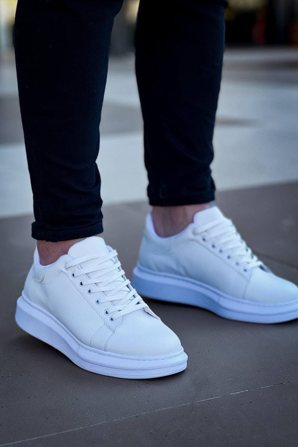 KB-X500 Erkek Günlük Bağcıklı Cilt Spor Sneaker Ayakkabı CBT - Beyaz Erkek Ayakkabı KB-X500 Erkek Günlük Bağcıklı Cilt Spor Sneaker Ayakkabı CBT - Beyaz – Kuback Erkek Ayakkabı