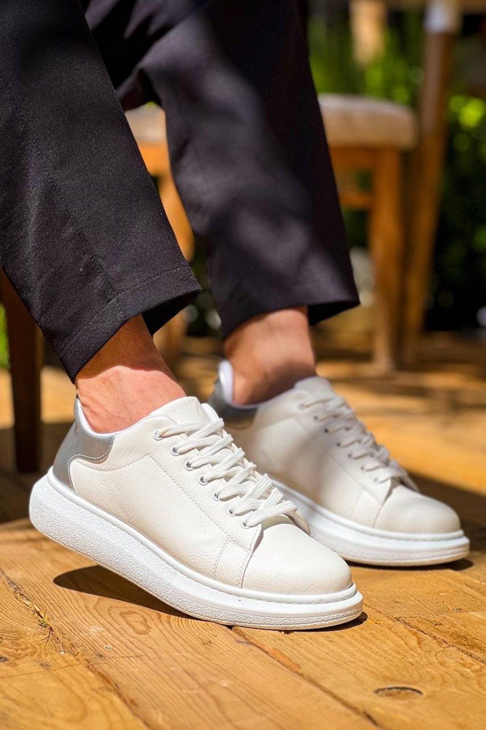 KB-X500 Erkek Günlük Bağcıklı Cilt Spor Sneaker Ayakkabı CBT - Beyaz/Silver Erkek Ayakkabı KB-X500 Erkek Günlük Bağcıklı Cilt Spor Sneaker Ayakkabı CBT - Beyaz/Silver – Kuback Erkek Ayakkabı
