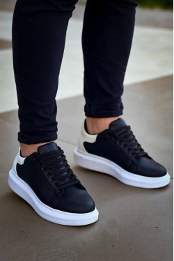 KB-X500 Erkek Günlük Bağcıklı Cilt Spor Sneaker Ayakkabı CBT - Siyah/Beyaz KB-X500 Erkek Günlük Bağcıklı Cilt Spor Sneaker Ayakkabı CBT - Siyah/Beyaz