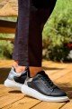 KB-X500 Erkek Günlük Bağcıklı Cilt Spor Sneaker Ayakkabı CBT - Siyah/Silver Erkek Ayakkabı KB-X500 Erkek Günlük Bağcıklı Cilt Spor Sneaker Ayakkabı CBT - Siyah/Silver – Kuback Erkek Ayakkabı