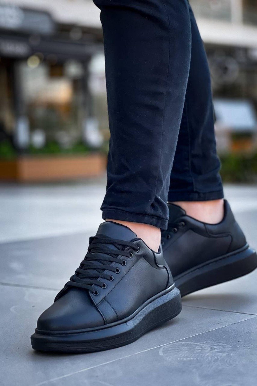 KB-X500 Erkek Günlük Bağcıklı Cilt Spor Sneaker Ayakkabı CST - Siyah Erkek Ayakkabı KB-X500 Erkek Günlük Bağcıklı Cilt Spor Sneaker Ayakkabı CST - Siyah – Kuback Erkek Ayakkabı