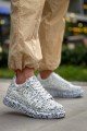 KB-X500 Erkek Günlük Bağcıklı Emoji Baskılı Cilt Spor Sneaker Ayakkabı CBT - Beyaz – Kuback Erkek Ayakkabı