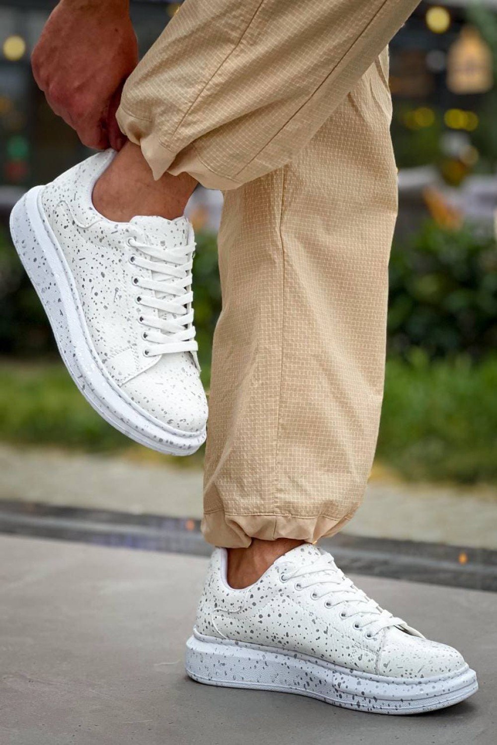 KB-X500 Erkek Günlük Bağcıklı Silver Baskılı Cilt Spor Sneaker Ayakkabı CBT - Beyaz Erkek Ayakkabı KB-X500 Erkek Günlük Bağcıklı Silver Baskılı Cilt Spor Sneaker Ayakkabı CBT - Beyaz – Kuback Erkek Ayakkabı