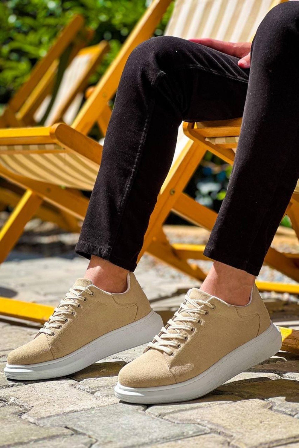 KB-X500 Erkek Günlük Bağcıklı Süet Spor Sneaker Ayakkabı SBT - Bej – Kuback Erkek Ayakkabı
