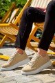 KB-X500 Erkek Günlük Bağcıklı Süet Spor Sneaker Ayakkabı SBT - Bej – Kuback Erkek Ayakkabı