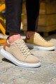 KB-X500 Erkek Günlük Bağcıklı Süet Spor Sneaker Ayakkabı SBT - Bej/Taba – Kuback Erkek Ayakkabı