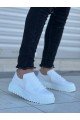 KB-X502 Erkek Günlük Bağcıklı Cilt Spor Sneaker Ayakkabı CBT - Beyaz