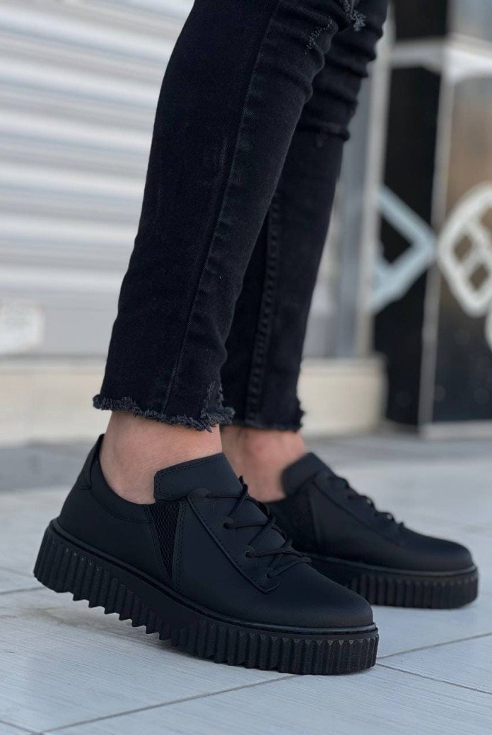 KB-X502 Erkek Günlük Bağcıklı Cilt Spor Sneaker Ayakkabı CST - Siyah KB-X502 Erkek Günlük Bağcıklı Cilt Spor Sneaker Ayakkabı CST - Siyah