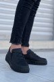 KB-X502 Erkek Günlük Bağcıklı Cilt Spor Sneaker Ayakkabı CST - Siyah – Kuback Erkek Ayakkabı