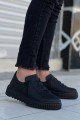 KB-X502 Erkek Günlük Bağcıklı Cilt Spor Sneaker Ayakkabı CST - Siyah – Kuback Erkek Ayakkabı