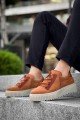 KB-X502 Erkek Günlük Bağcıklı Süet Spor Sneaker Ayakkabı SKT - Taba – Kuback Erkek Ayakkabı