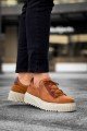 KB-X502 Erkek Günlük Bağcıklı Süet Spor Sneaker Ayakkabı SKT - Taba – Kuback Erkek Ayakkabı