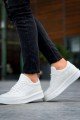 KB-X8 Erkek Günlük Bağcıklı Cilt Spor Sneaker Ayakkabı CBT - Beyaz – Kuback Erkek Ayakkabı