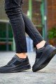 KB-X8 Erkek Günlük Bağcıklı Cilt Süet Spor Sneaker Ayakkabı CSST - Siyah – Kuback Erkek Ayakkabı