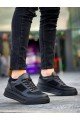 KB-X8 Erkek Günlük Bağcıklı Cilt Süet Spor Sneaker Ayakkabı CSST - Siyah