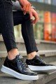 KB-X8 Erkek Günlük Bağcıklı Rugan Spor Sneaker Ayakkabı RBT - Siyah – Kuback Erkek Ayakkabı