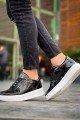 KB-X8 Erkek Günlük Bağcıklı Rugan Spor Sneaker Ayakkabı RBT - Siyah – Kuback Erkek Ayakkabı
