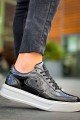 KB-X8 Erkek Günlük Bağcıklı Rugan Spor Sneaker Ayakkabı RBT - Siyah – Kuback Erkek Ayakkabı