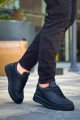 KB005 Erkek Günlük Bağcıklı Cilt Spor Sneaker Ayakkabı CST - Siyah – Kuback Erkek Ayakkabı