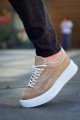KB005 Erkek Günlük Bağcıklı Süet Spor Sneaker Ayakkabı SBT - Bej – Kuback Erkek Ayakkabı