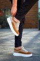 KB005 Erkek Günlük Bağcıklı Süet Spor Sneaker Ayakkabı SBT - Bej/Taba – Kuback Erkek Ayakkabı
