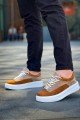 KB005 Erkek Günlük Bağcıklı Süet Spor Sneaker Ayakkabı SBT - Bej/Taba – Kuback Erkek Ayakkabı