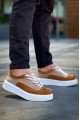 KB005 Erkek Günlük Bağcıklı Süet Spor Sneaker Ayakkabı SBT - Bej/Taba