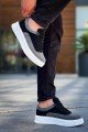 KB005 Erkek Günlük Bağcıklı Süet Spor Sneaker Ayakkabı SBT - Siyah/Gri – Kuback Erkek Ayakkabı