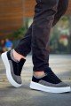 KB005 Erkek Günlük Bağcıklı Süet Spor Sneaker Ayakkabı SBT - Siyah/Gri – Kuback Erkek Ayakkabı