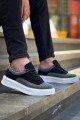 KB005 Erkek Günlük Bağcıklı Süet Spor Sneaker Ayakkabı SBT - Siyah/Gri – Kuback Erkek Ayakkabı