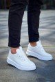 KB006 Erkek Günlük Bağcıklı Cilt Spor Sneaker Ayakkabı CBT - Beyaz – Kuback Erkek Ayakkabı