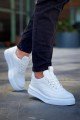 KB006 Erkek Günlük Bağcıklı Cilt Spor Sneaker Ayakkabı CBT - Beyaz – Kuback Erkek Ayakkabı