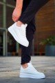 KB006 Erkek Günlük Bağcıklı Cilt Spor Sneaker Ayakkabı CBT - Beyaz – Kuback Erkek Ayakkabı