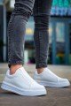 KB007 Erkek Günlük Bağcıksız Cilt Spor Sneaker Ayakkabı CBT - Beyaz – Kuback Erkek Ayakkabı