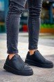 KB007 Erkek Günlük Bağcıksız Cilt Spor Sneaker Ayakkabı CST - Siyah – Kuback Erkek Ayakkabı