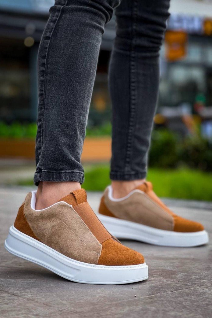 KB007 Erkek Günlük Bağcıksız Süet Spor Sneaker Ayakkabı SBT - Vizon/Taba KB007 Erkek Günlük Bağcıksız Süet Spor Sneaker Ayakkabı SBT - Vizon/Taba