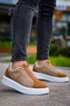 KB007 Erkek Günlük Bağcıksız Süet Spor Sneaker Ayakkabı SBT - Vizon/Taba – Kuback Erkek Ayakkabı