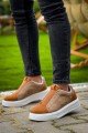 KB007 Erkek Günlük Bağcıksız Süet Spor Sneaker Ayakkabı SBT - Vizon/Taba – Kuback Erkek Ayakkabı
