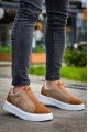 KB007 Erkek Günlük Bağcıksız Süet Spor Sneaker Ayakkabı SBT - Vizon/Taba