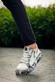 KB02 Erkek Günlük Bağcıklı Fermuarlı Boyalı Croco Cilt Spor Sneaker Ayakkabı CRT - Beyaz/Siyah – Kuback Erkek Ayakkabı