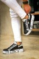 KB02 Erkek Günlük Bağcıklı Fermuarlı Gazete Boyalı Croco Cilt Spor Sneaker Ayakkabı CRT - Siyah Erkek Ayakkabı KB02 Erkek Günlük Bağcıklı Fermuarlı Gazete Boyalı Croco Cilt Spor Sneaker Ayakkabı CRT - Siyah – Kuback Erkek Ayakkabı