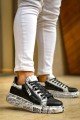 KB02 Erkek Günlük Bağcıklı Fermuarlı Gazete Boyalı Croco Cilt Spor Sneaker Ayakkabı CRT - Siyah Erkek Ayakkabı KB02 Erkek Günlük Bağcıklı Fermuarlı Gazete Boyalı Croco Cilt Spor Sneaker Ayakkabı CRT - Siyah – Kuback Erkek Ayakkabı