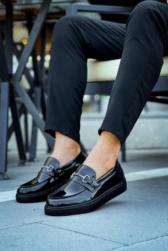 KB027 Erkek Günlük Bağcıksız G Tokalı Rugan Klasik Ayakkabı RST - Siyah KB027 Erkek Günlük Bağcıksız G Tokalı Rugan Klasik Ayakkabı RST - Siyah