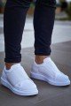 KB040 Erkek Günlük Bağcıksız Cilt Spor Sneaker Ayakkabı CBT - Beyaz – Kuback Erkek Ayakkabı