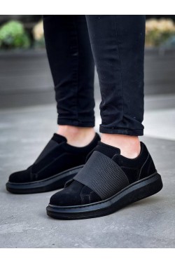 KB040 Erkek Günlük Bağcıksız Süet Spor Sneaker Ayakkabı SST - Siyah KB040 Erkek Günlük Bağcıksız Süet Spor Sneaker Ayakkabı SST - Siyah