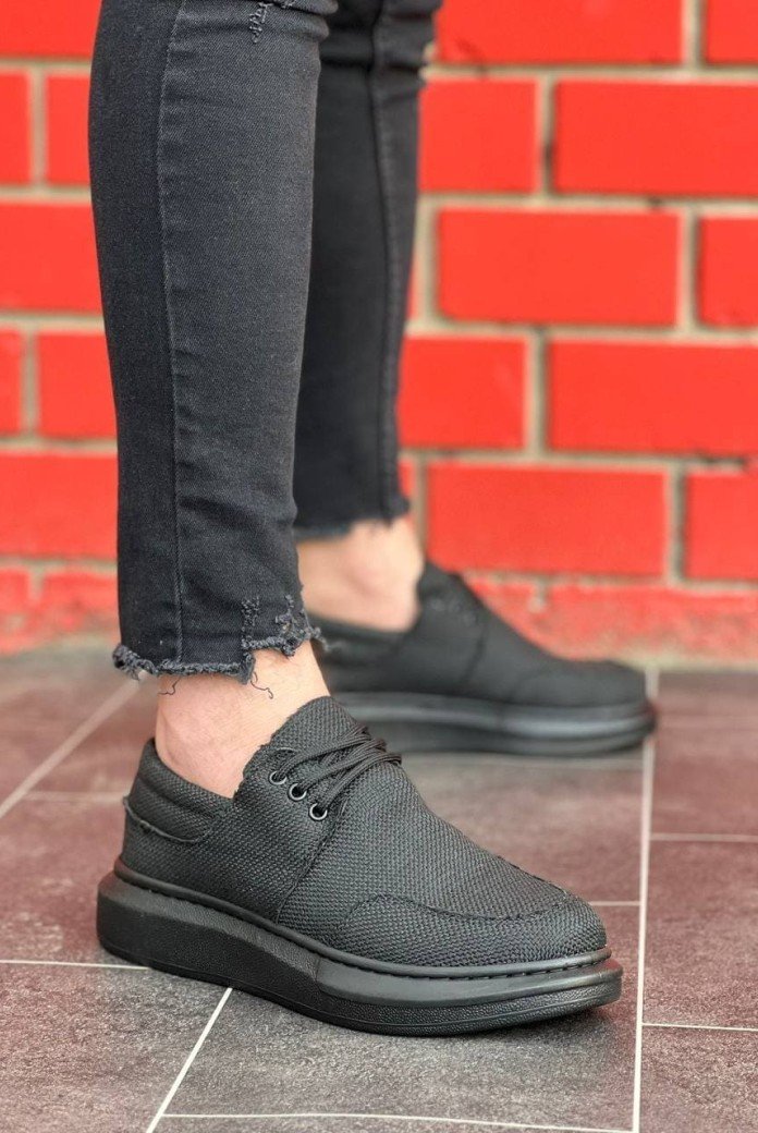 KB042 Erkek Günlük Bağcıklı Keten Klasik Ayakkabı KST - Siyah KB042 Erkek Günlük Bağcıklı Keten Klasik Ayakkabı KST - Siyah