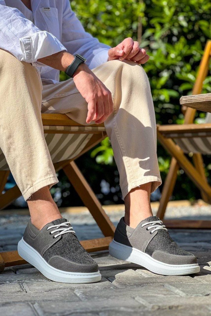 KB042 Erkek Günlük Bağcıklı Süet Keten Klasik Ayakkabı SKBT - Gri KB042 Erkek Günlük Bağcıklı Süet Keten Klasik Ayakkabı SKBT - Gri